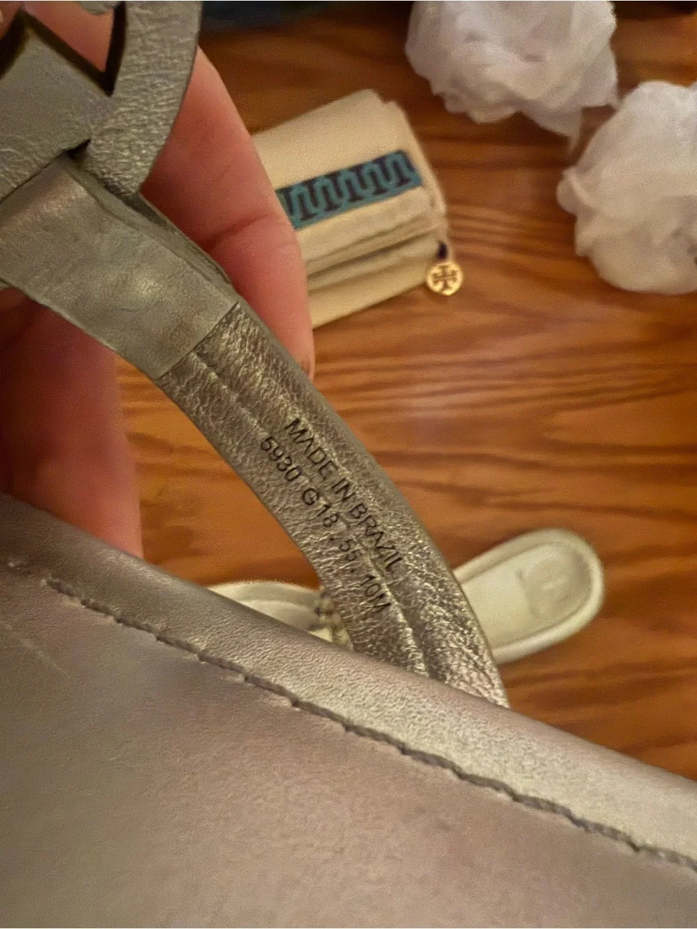 Tory Burch silver rhinestone Miller sandals